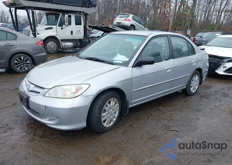 2005 Honda Civic Lx from USA, damaged, VIN 1HGES16575L029821